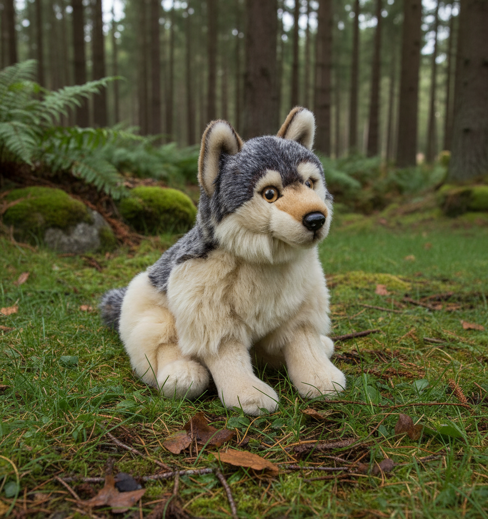 Jucărie copii Lup de plus 25 cm