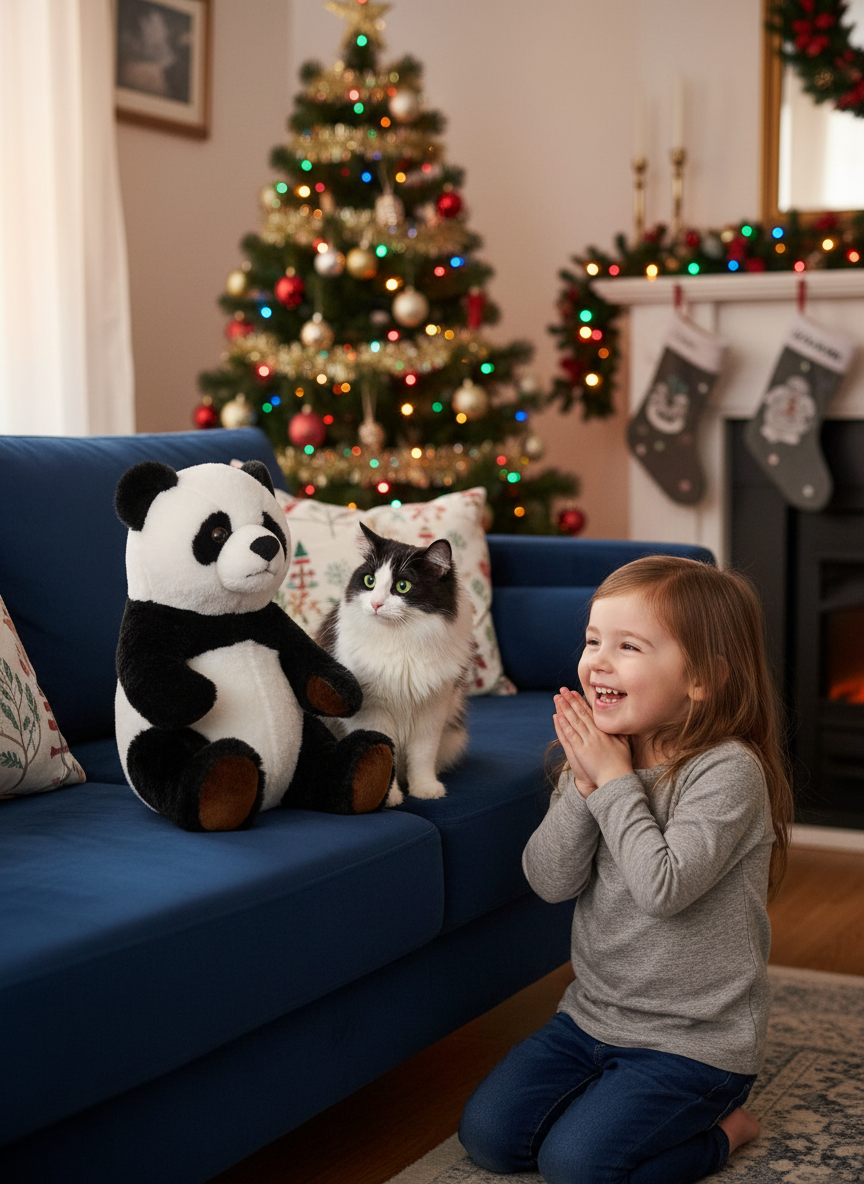 Lansează-te în aventuri cu acest&nbsp;Panda de plus mare 29 cm de la Lelly