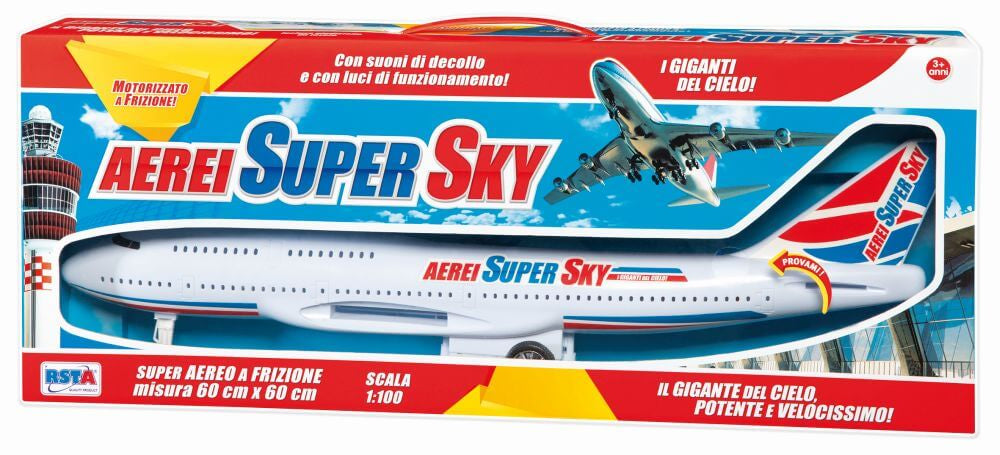 Jucarie avion super sky cu frictiune 60 cm