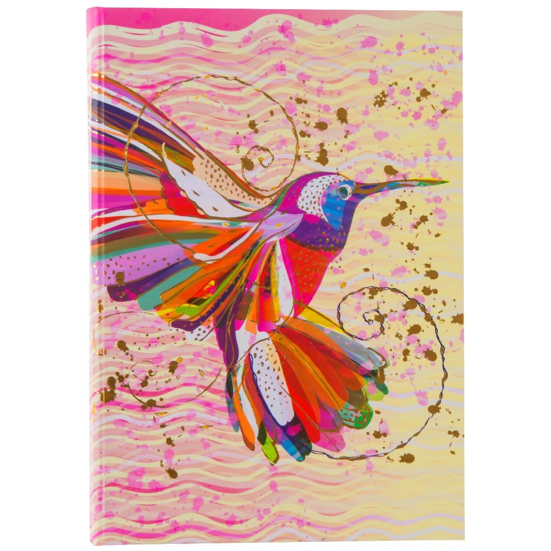 Agenda Goldbuch A5 cu folie aurie Colibri floare - Nitzi.ro