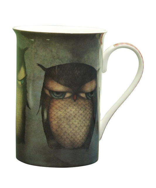 Cana portelan Grumpy Owl - Nitzi.ro
