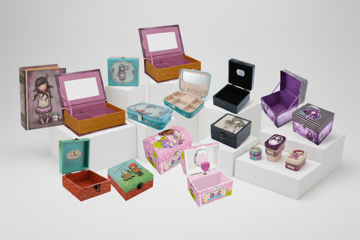 cutii de bijuterii pentru copii, modele multiple perfecte pentru cadouri aniversare