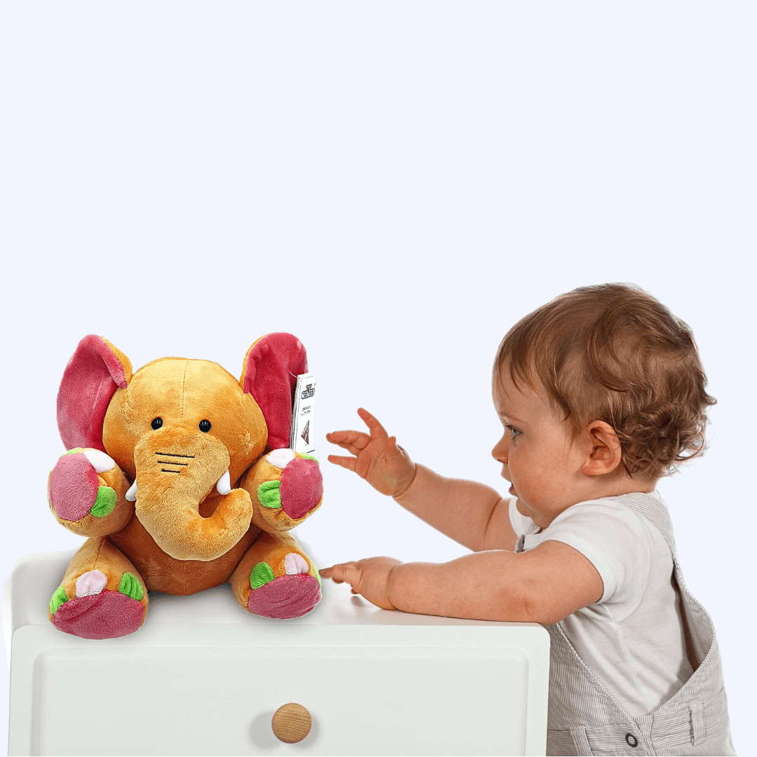 Elefant catifelat care adoarme copii instant! Vezi daca mai este in stoc pe nitzi.ro