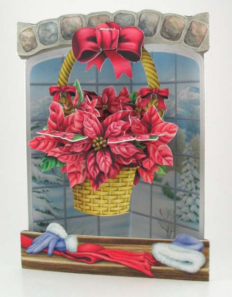 Felicitare 3D Poinsettia Swing Cards