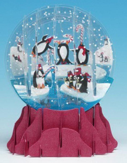 Felicitare 3D glob Pinguini - Nitzi.ro