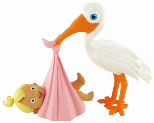 Figurina Barza cu bebelus - Nitzi.ro