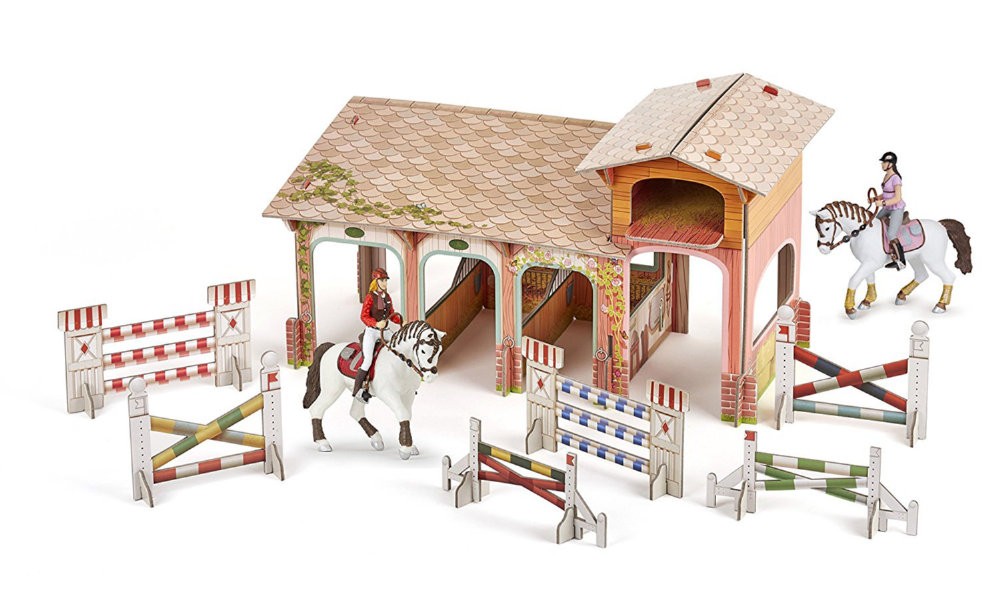 Decor Papo - Club ponei carton+4 figurine