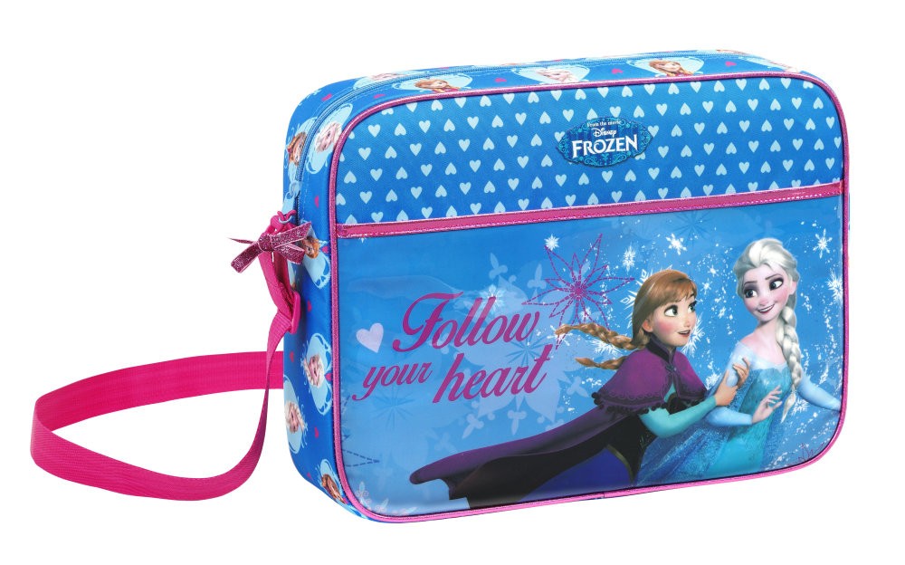 Geanta pentru scoala Frozen albastra