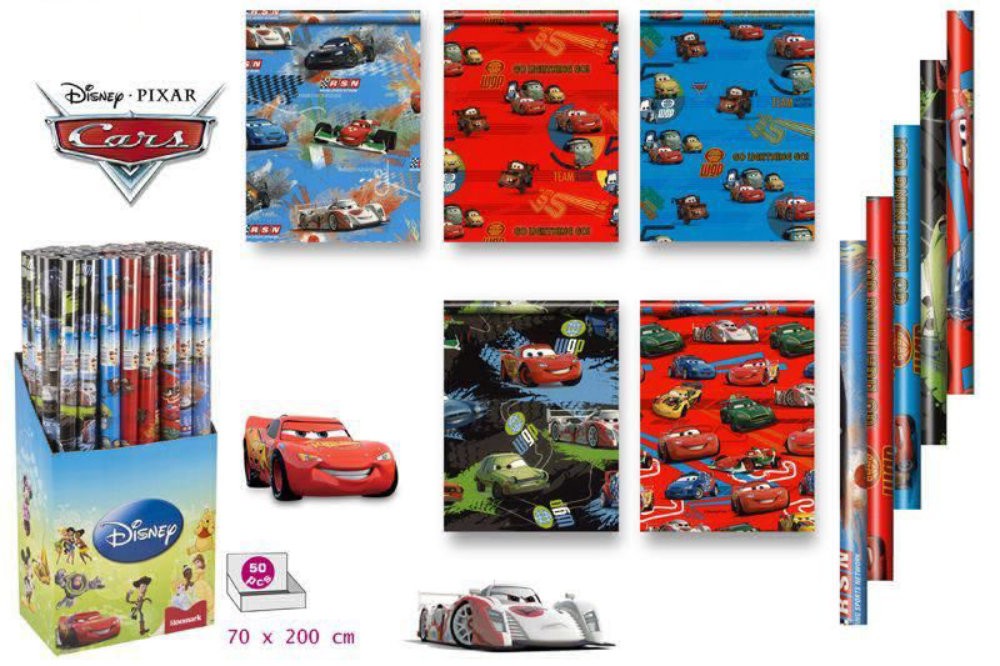 Hartie pentru cadouri Cars Disney 200 x 70 cm