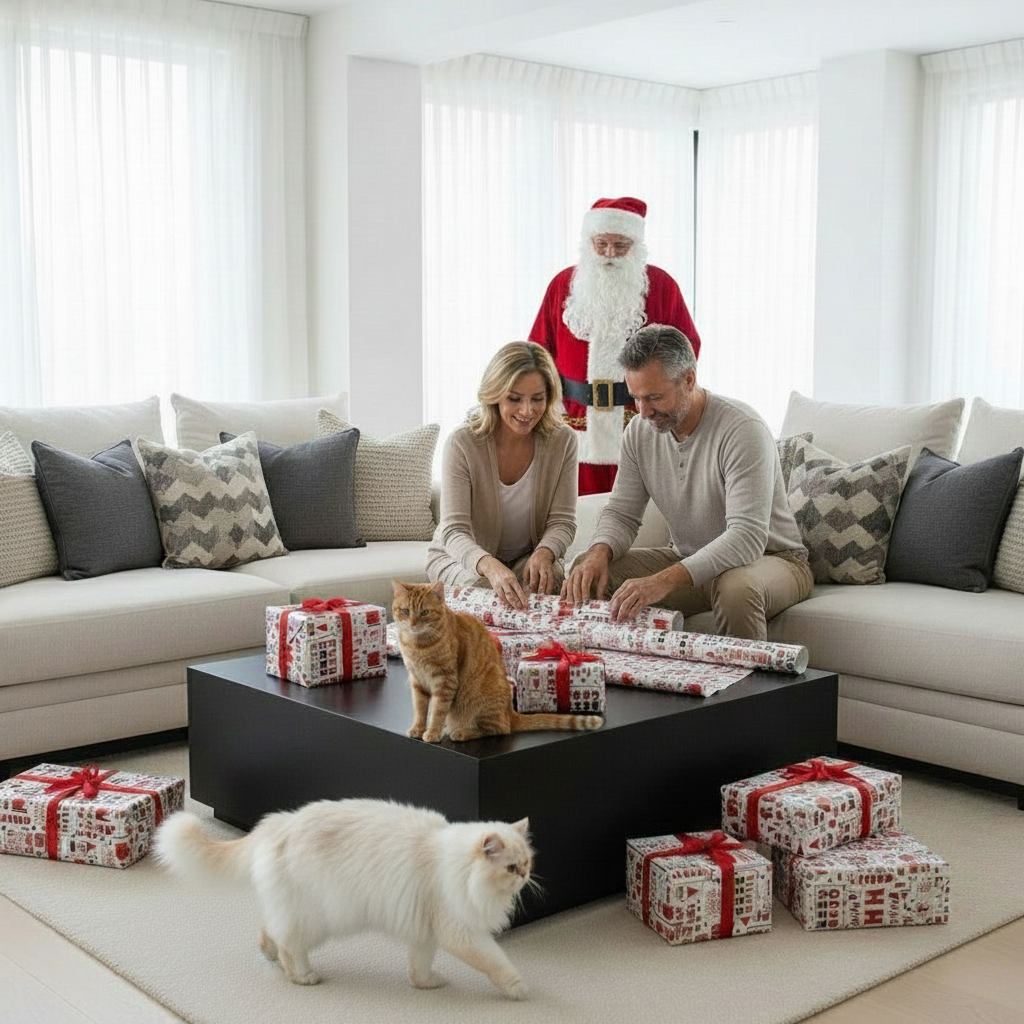 Impachetare cadouri inainte de Craciun. gasesti hartia la nitzi.ro