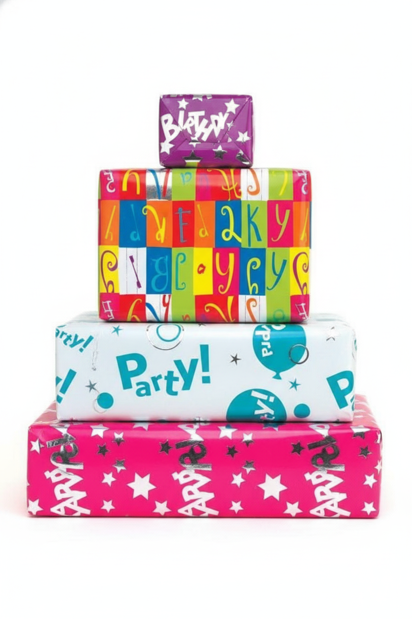 Folie pentru cadouri culori metalice 4mx0.7m