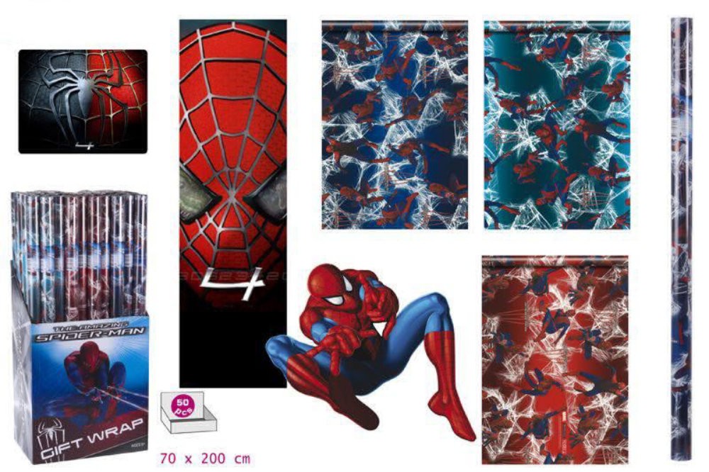 Hartie pentru cadouri Spiderman 200 x 70 cm