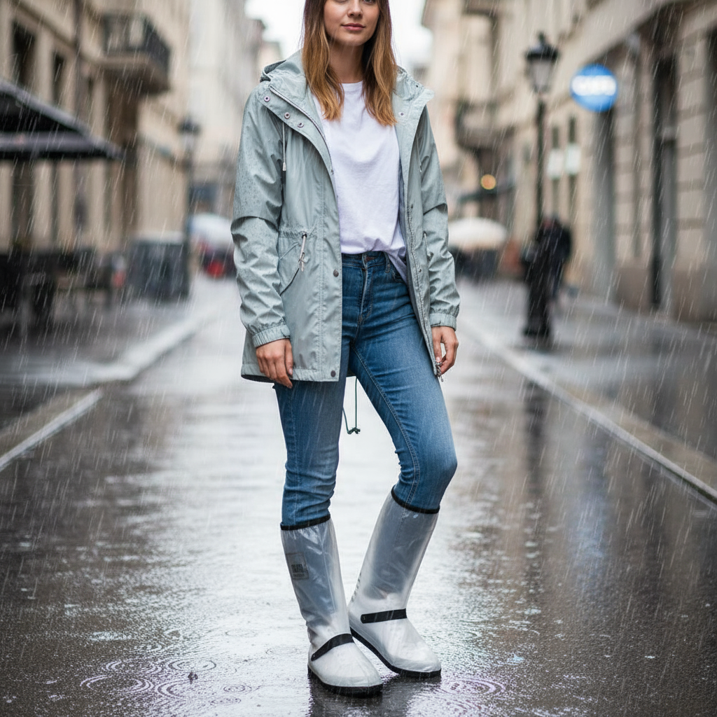 Huse pentru pantofi, inalte si transparente, usor de incaltat si descălțat 