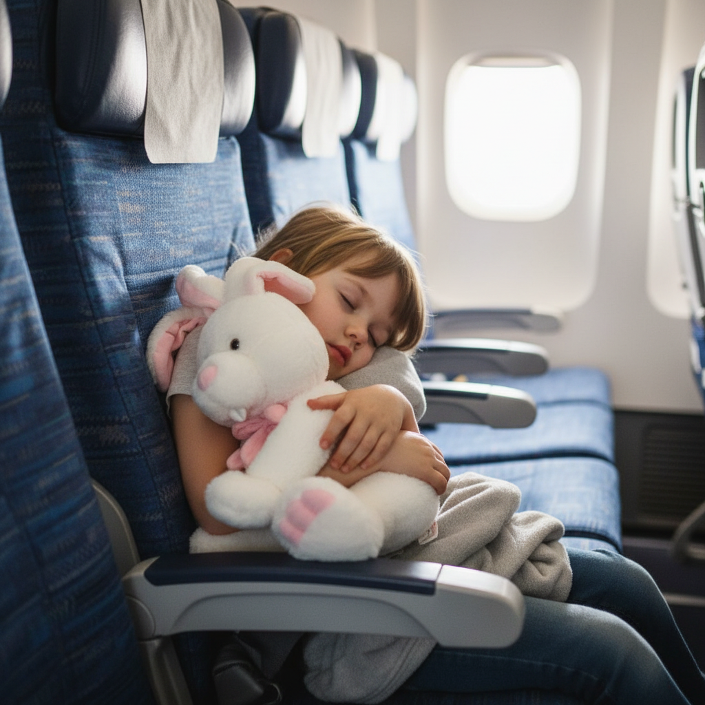 Jucărie copii Iepure de plus cafeniu cu funda 30 cm