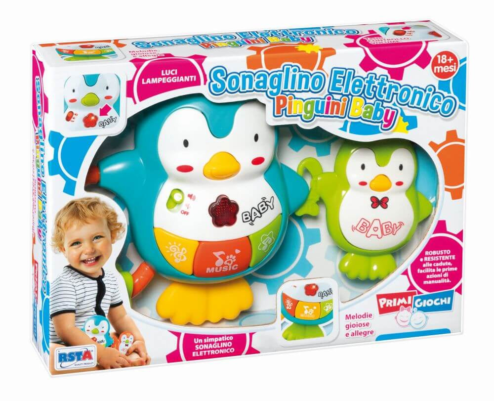 Jucarie bebe cu sunet Familie pinguini