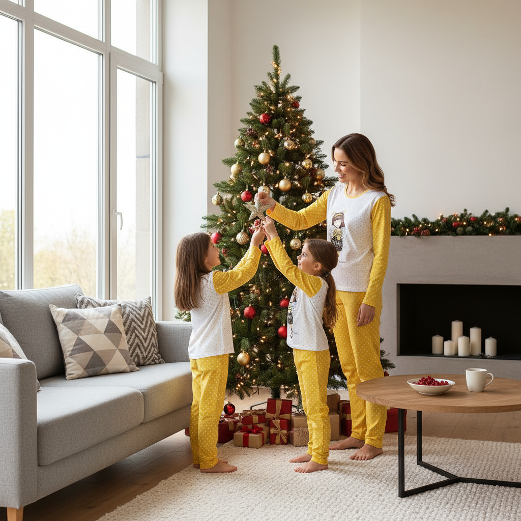 pijama fete Gorjuss cu buline și imprimeu Bee Loved, ideală pentru cadou