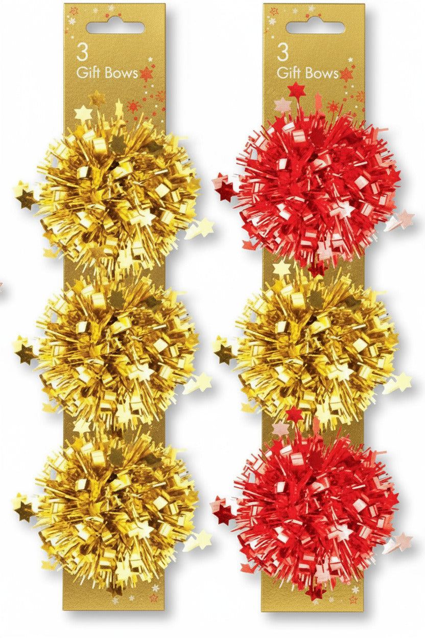 Set 3 Pompoane colorate pentru cadouri - Nitzi.ro