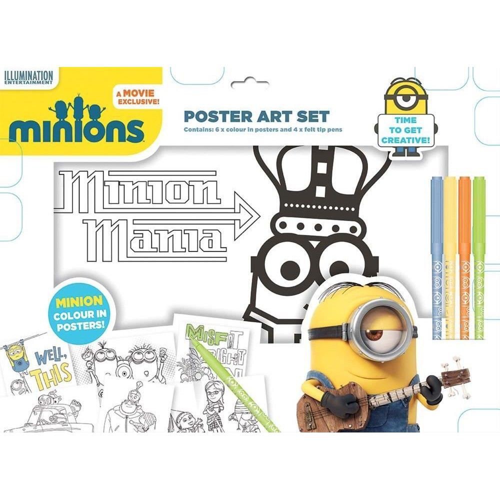 Set 6 planse pentru desenat Minions