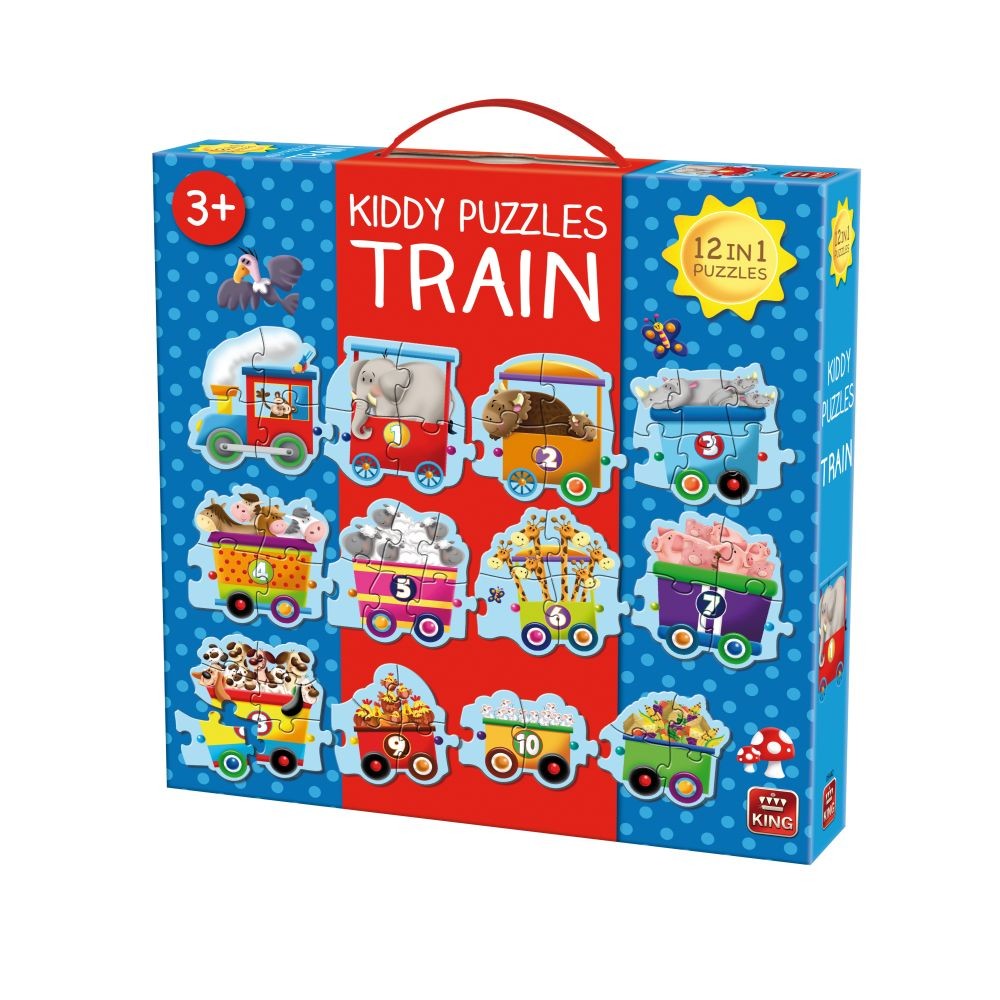 Puzzle copii 12 in 1 tren