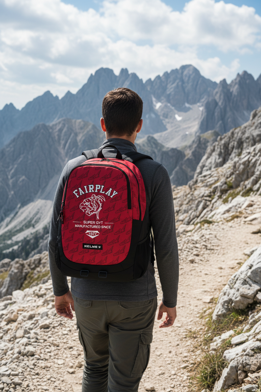 rucsac Kelme rosu, 44 cm, pentru școală și activități sportive