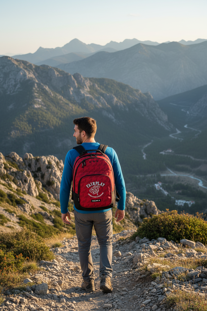 rucsac Kelme Fairplay roșu pentru sport și drumeții