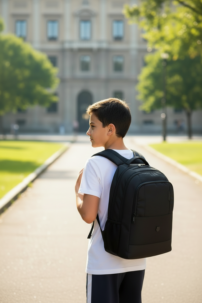 Rucsac multe compatimente si buzunare inclusiv pentru laptop 15.6" F.C. BARCELONA negru.