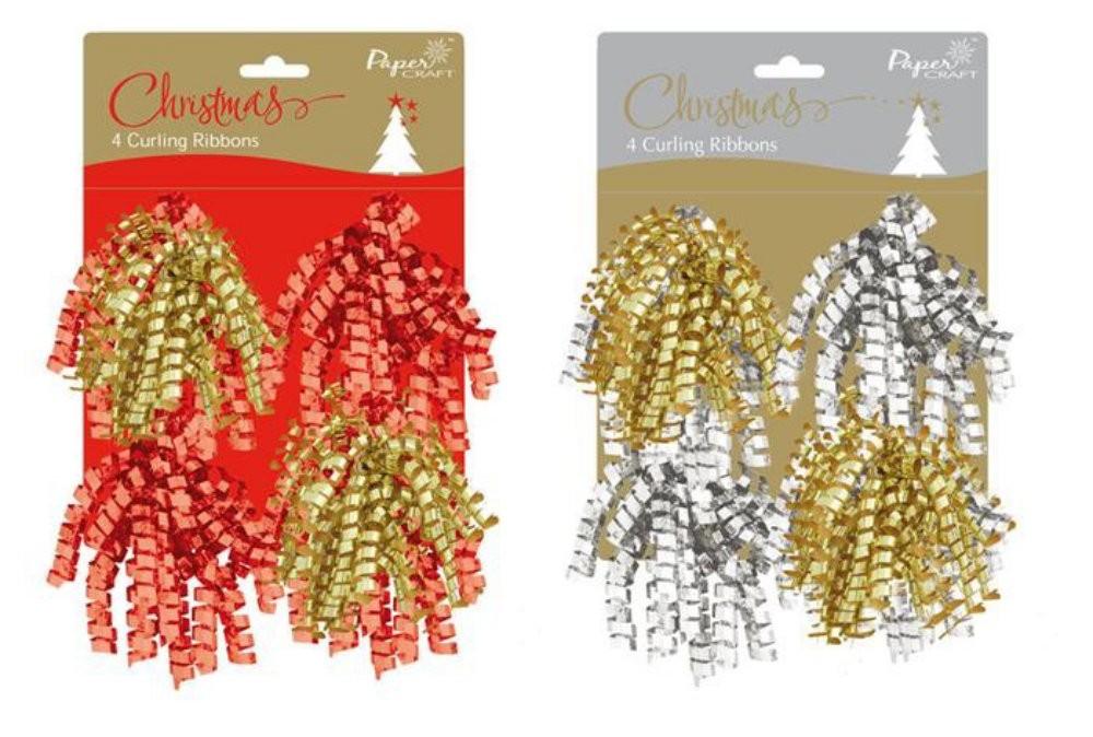 Set 4 pompoane carlionate colorate pentru cadouri - Nitzi.ro