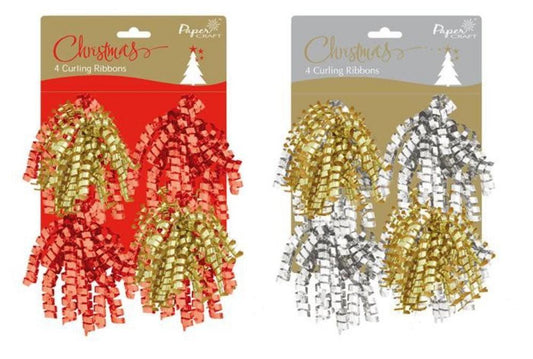 Set 4 pompoane carlionate colorate pentru cadouri - Nitzi.ro