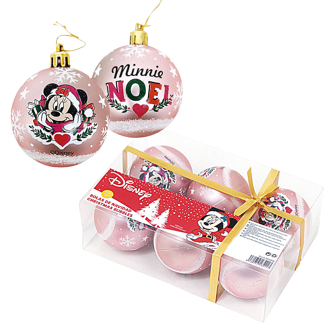 Set 6 Globuri brad Minnie Mouse