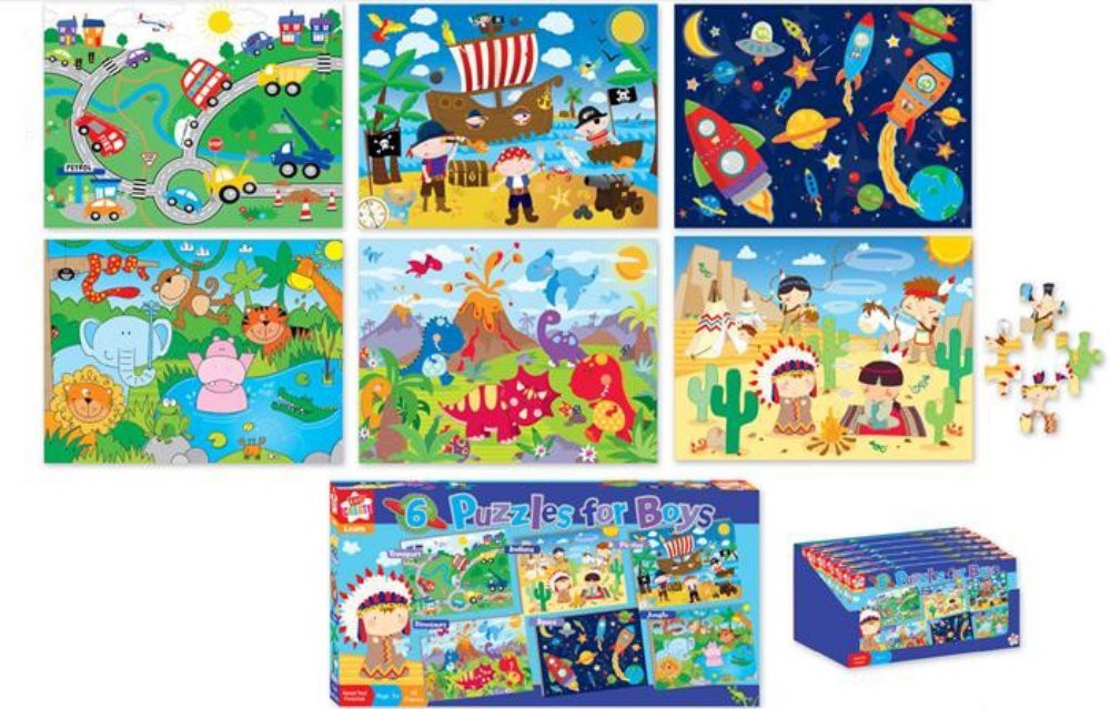 Puzzle 6 in 1 baieti - Nitzi.ro