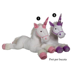 Jucarie Unicorn alb din plus 80 cm