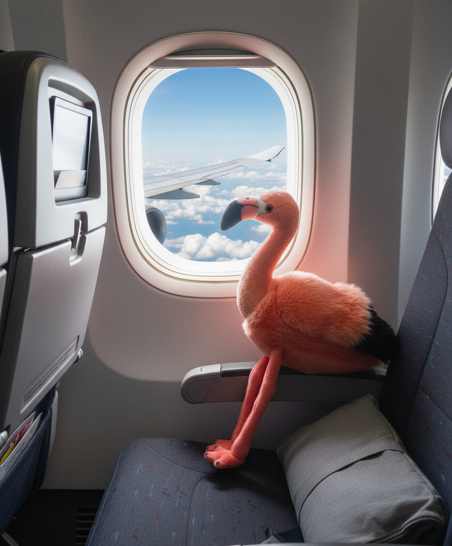 Flamingo de pluș roz 36 cm Lelly, jucărie moale și elegantă, din ediția limitată.