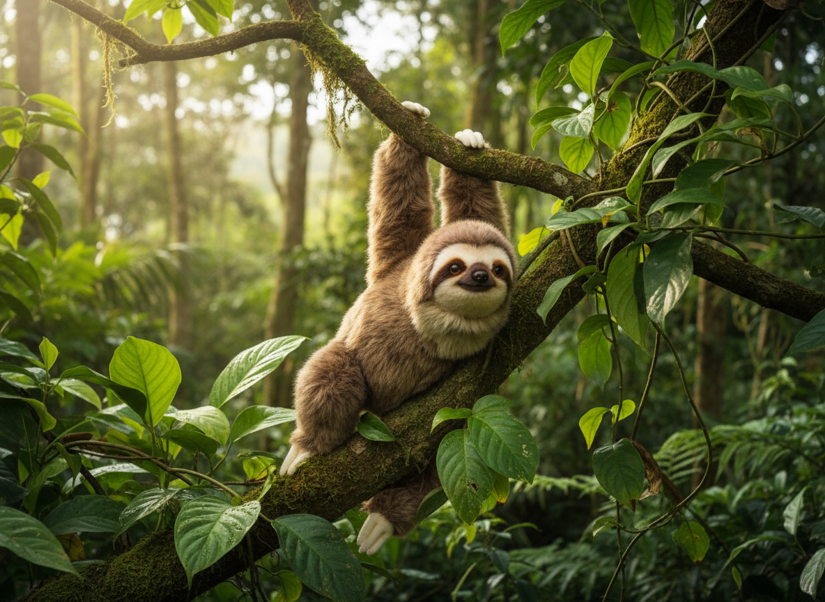 Leneș de pluș realist 30 cm, jucărie adorabilă pentru copii și colecționari.